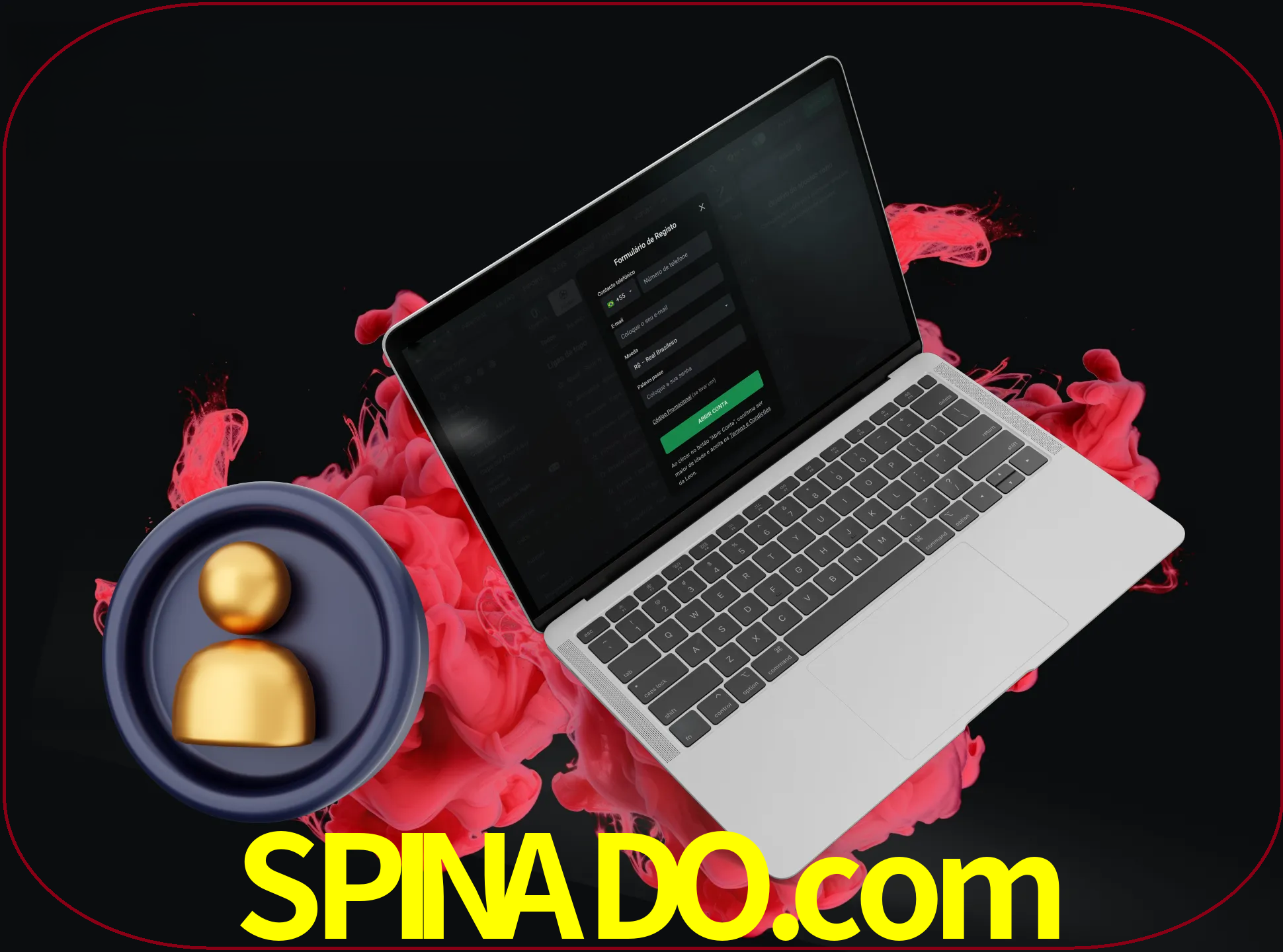 No cabeçalho do site spinado, clique no botão que o levará a um formulário especial onde terá de introduzir as suas informações actuais.