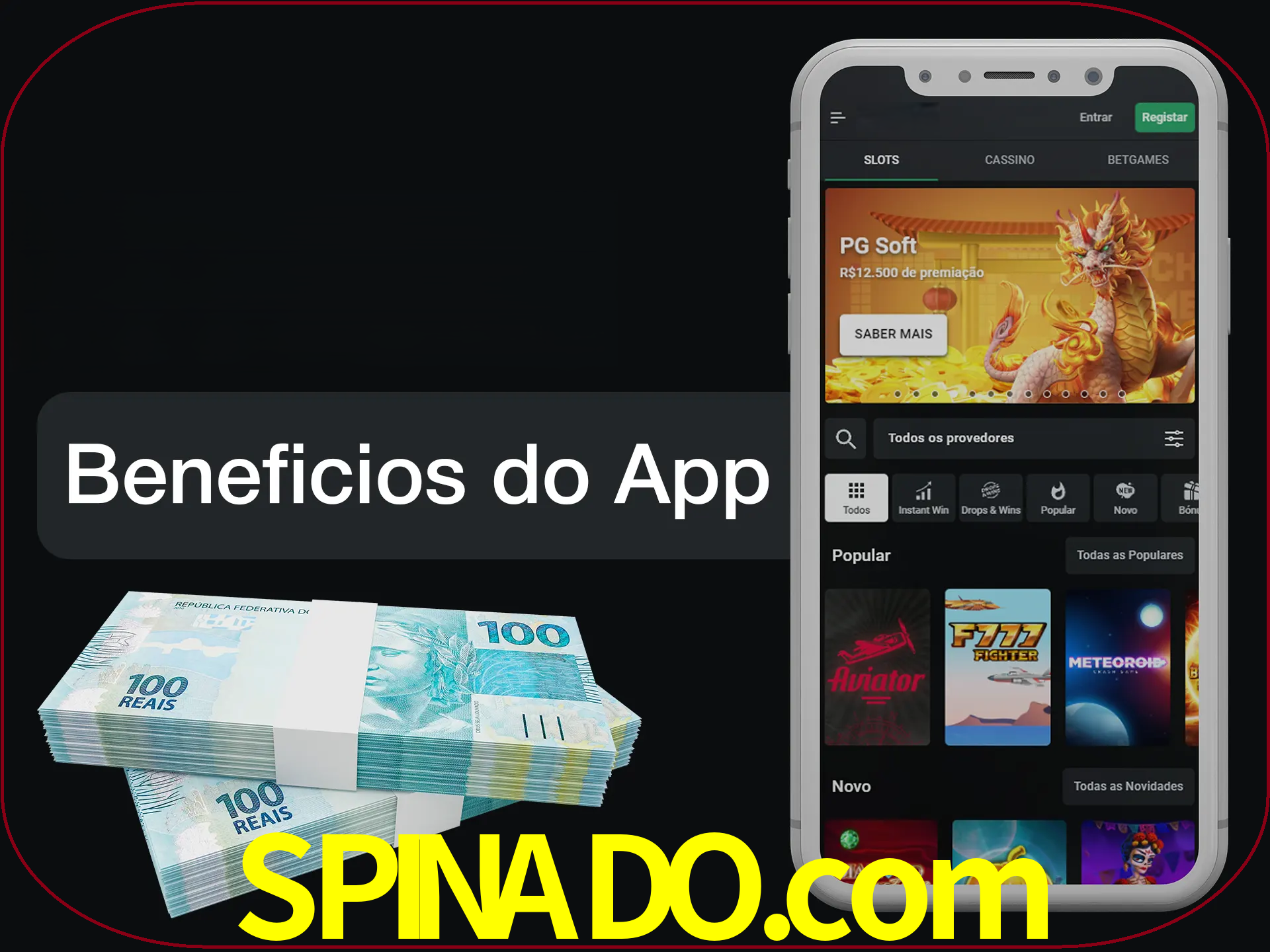 Obtenha todos os benefícios usando o aplicativo.