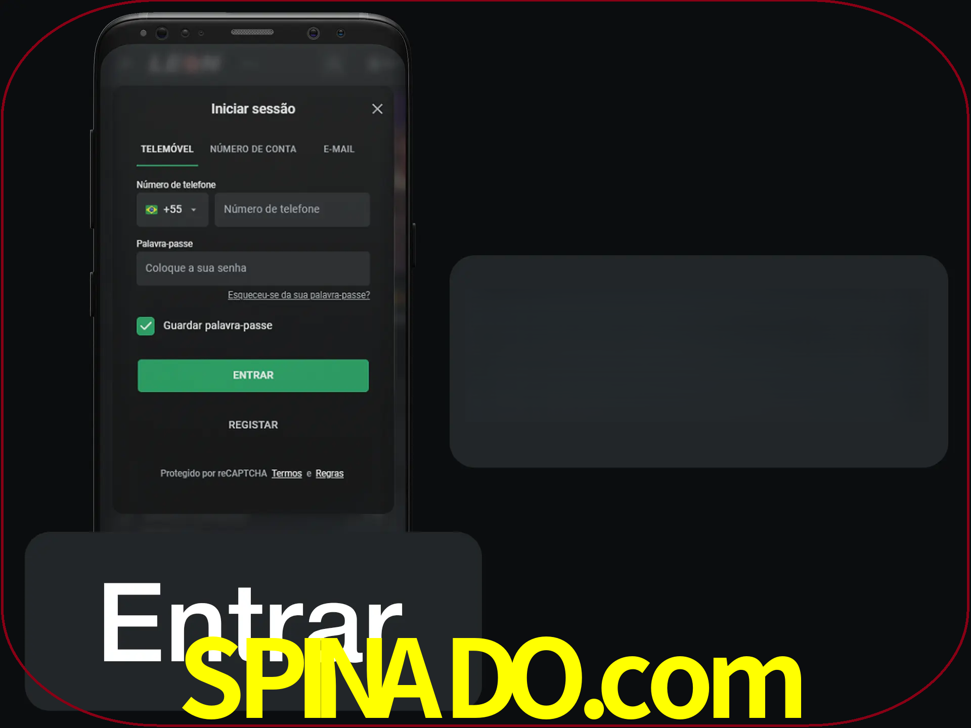 Faça o login para começar a apostar e jogar no cassino.